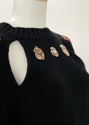 Alexander McQueen Bug Embellished Sweater