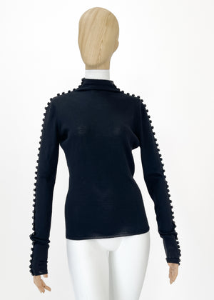 Alexander McQueen Button Sleeve Sweater