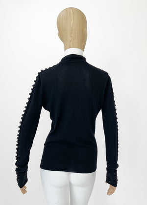 Alexander McQueen Button Sleeve Sweater