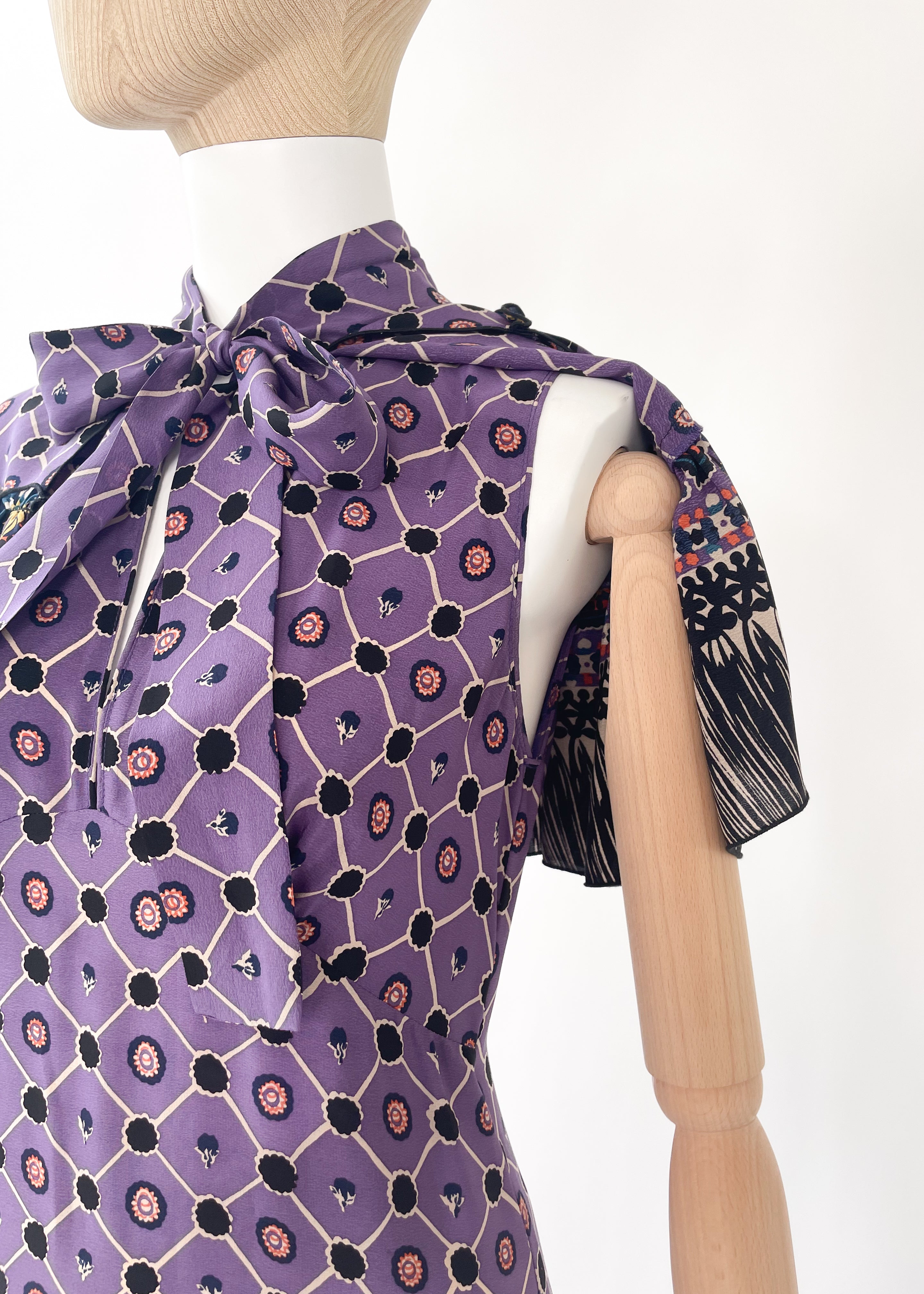 Anna Sui Silk Print Dress