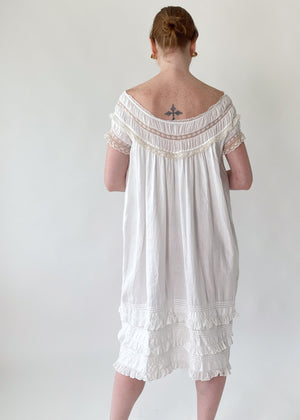 Antique Cotton and Lace Dress