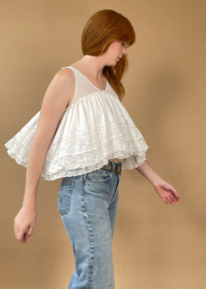 Vintage REworked Antique Cotton Top