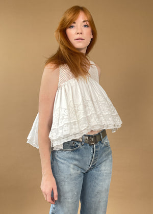 Vintage REworked Antique Cotton Top