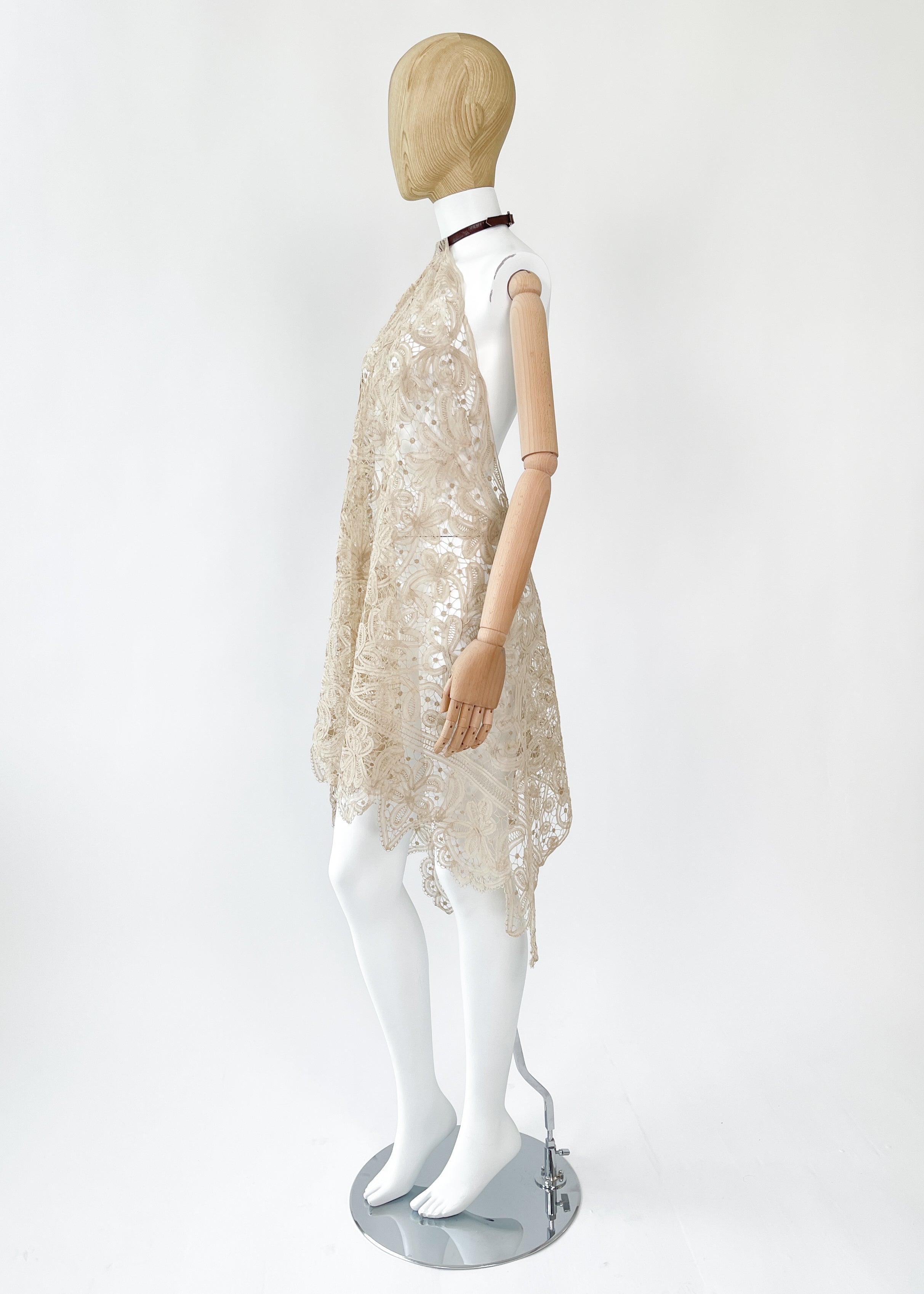 Reworked Antique Lace Halter Dress