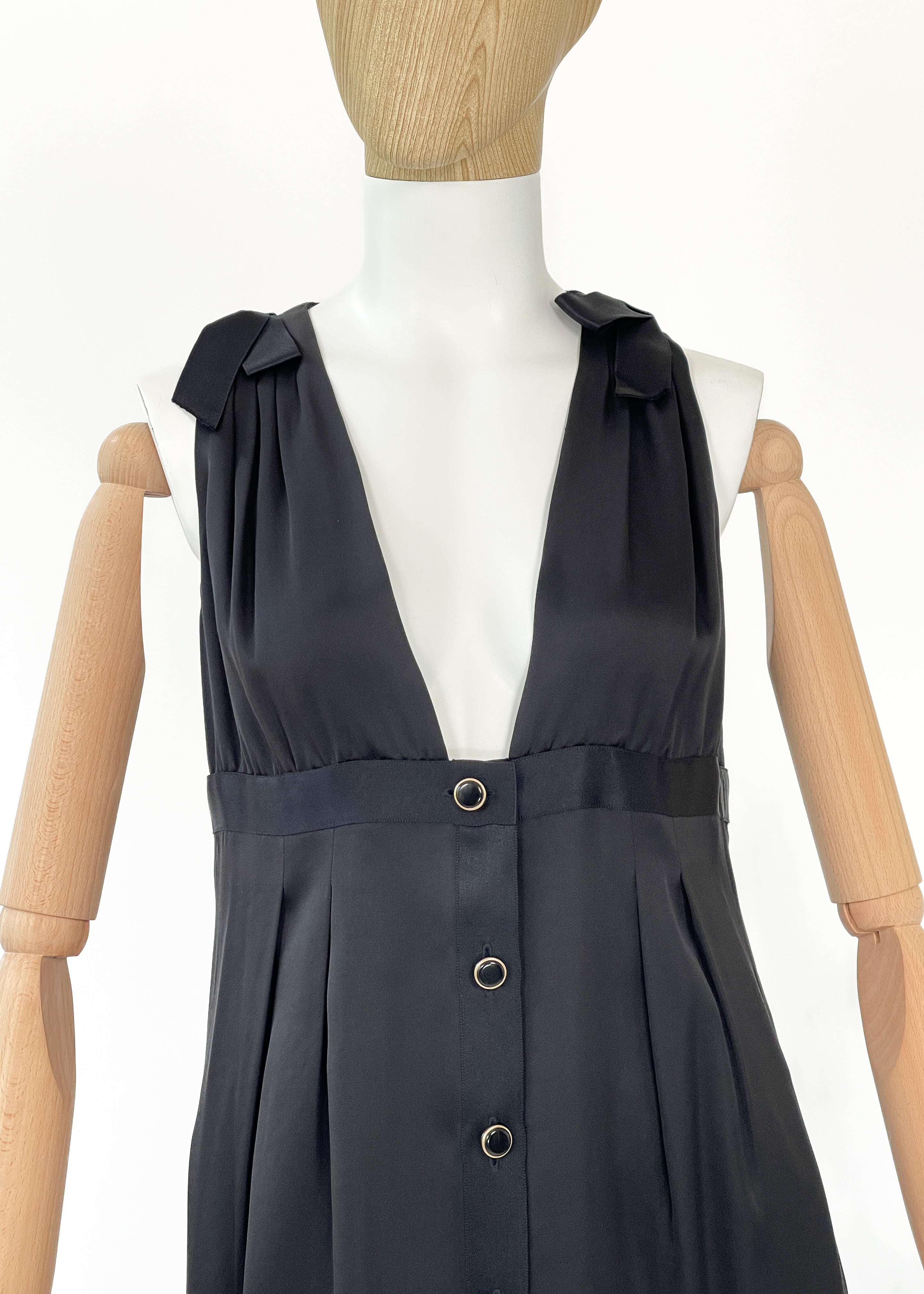 Chanel Fall 2007 Black Silk Dress