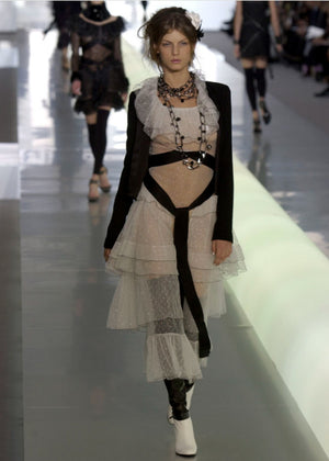 Chanel Silk Chiffon Tiered Skirt Fall 2003