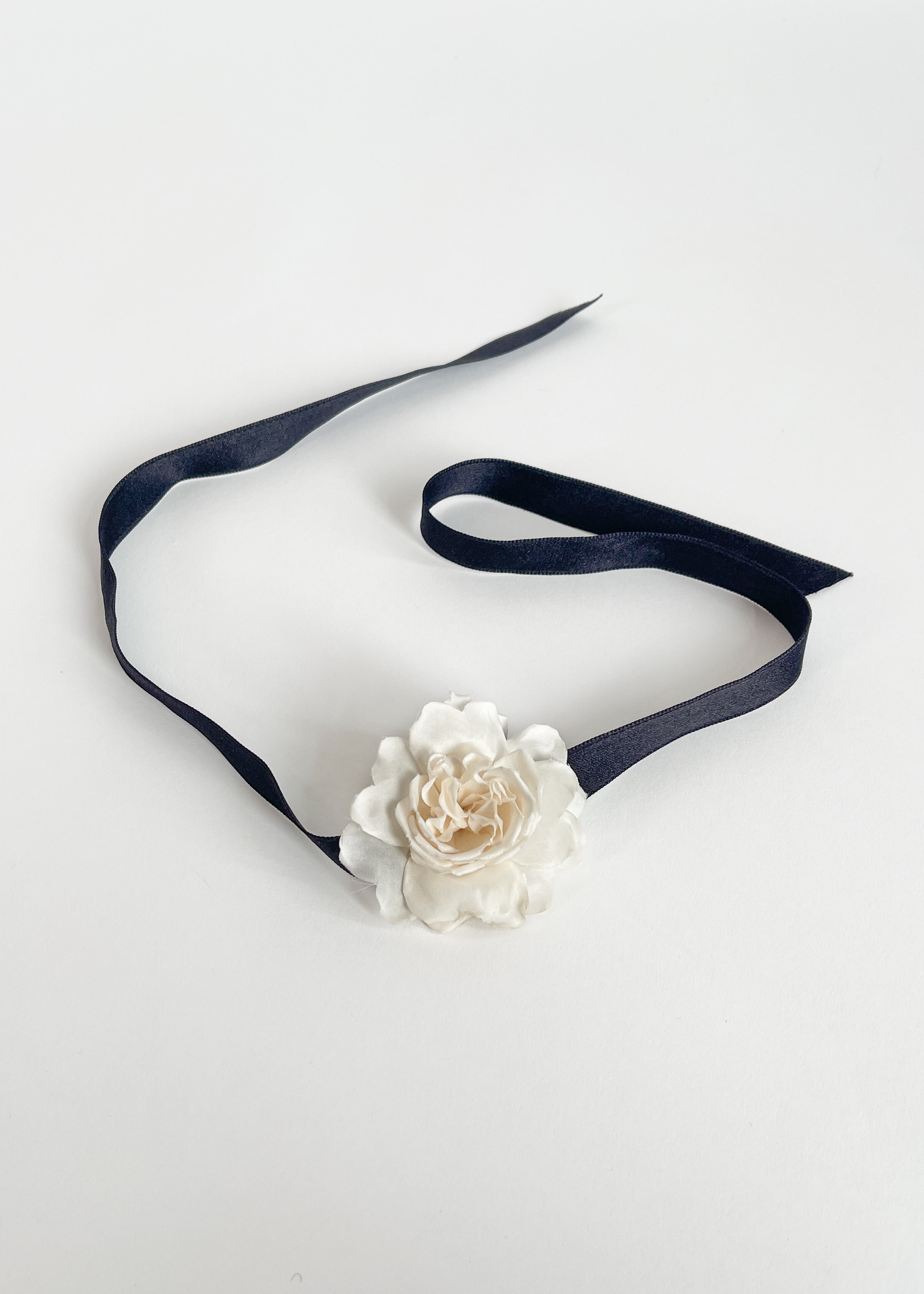 Vintage Chanel Camellia Ribbon Choker