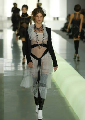 Chanel Silk Chiffon Tiered Skirt Fall 2003