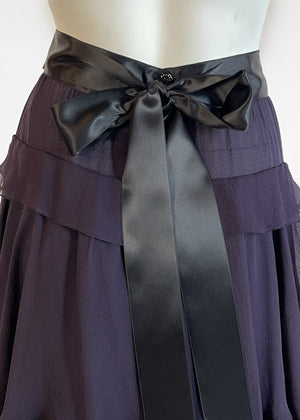 Chanel Silk Chiffon Tiered Skirt Fall 2003