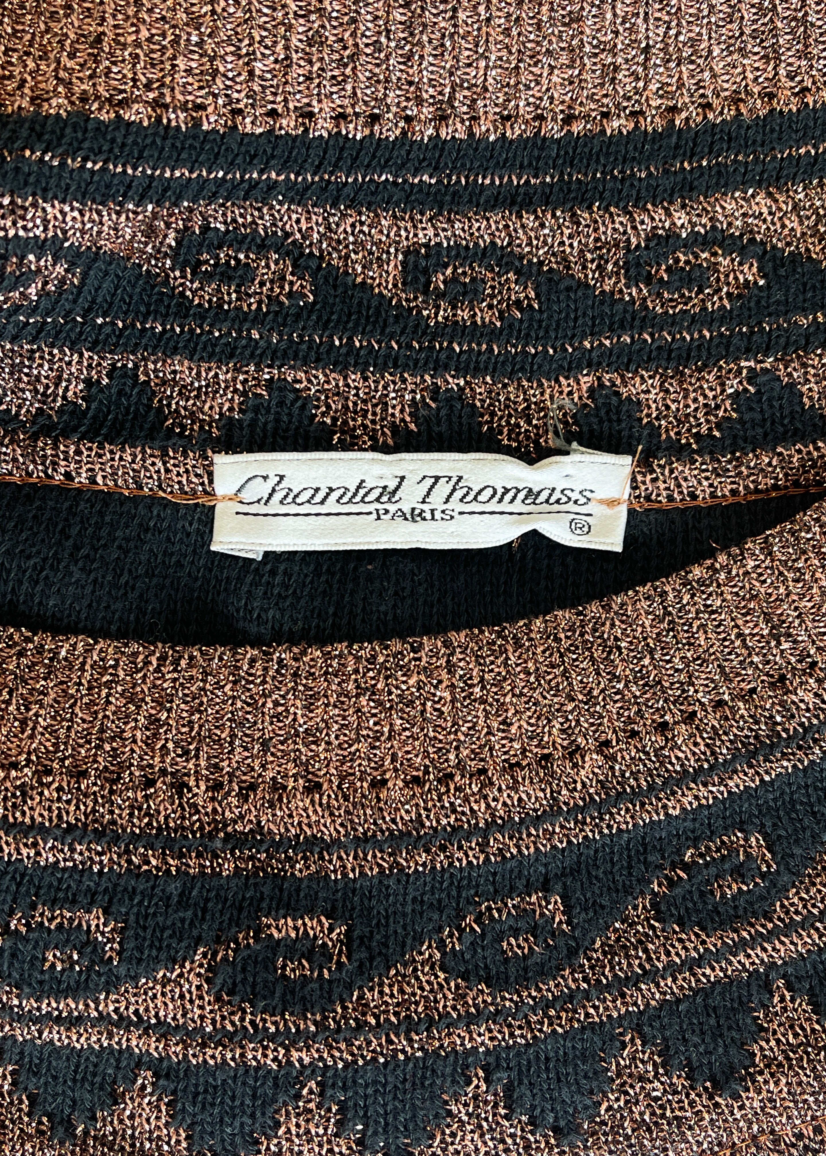 Chantal Thomass Metallic Knit Sweater Spring 1990