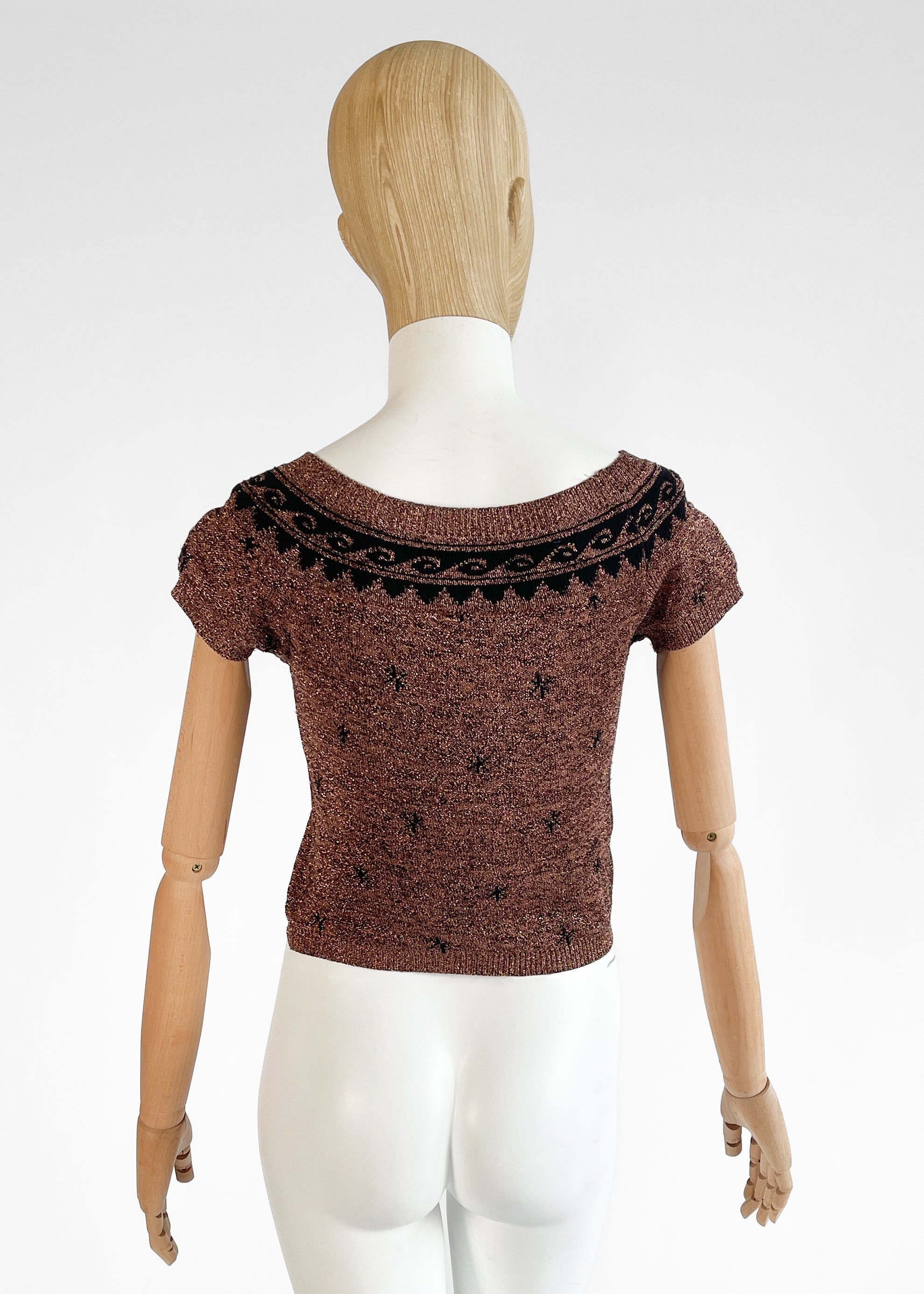 Chantal Thomass Metallic Knit Sweater Spring 1990