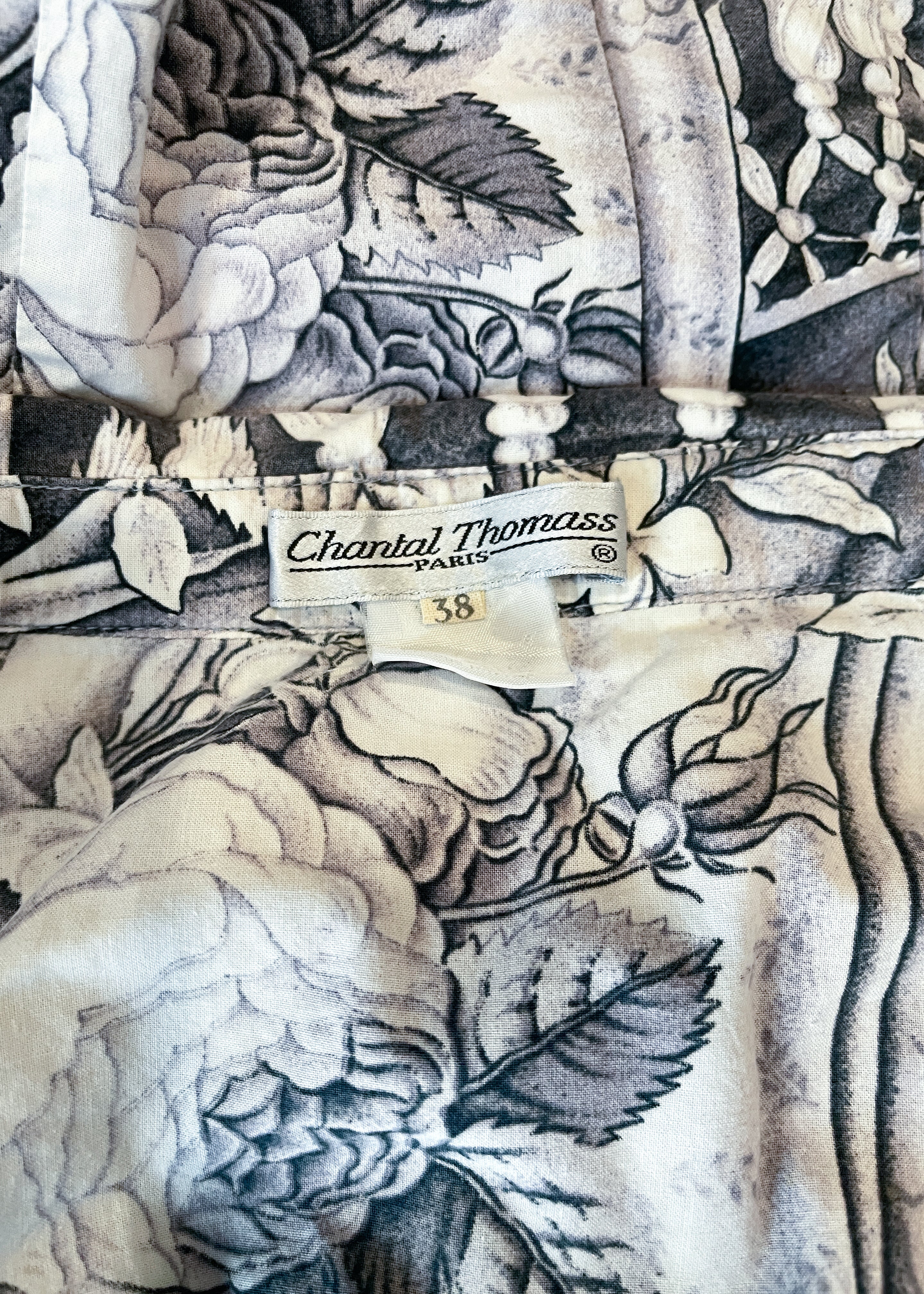 Chantal Thomass Engraving Print Shirt Spring 1989