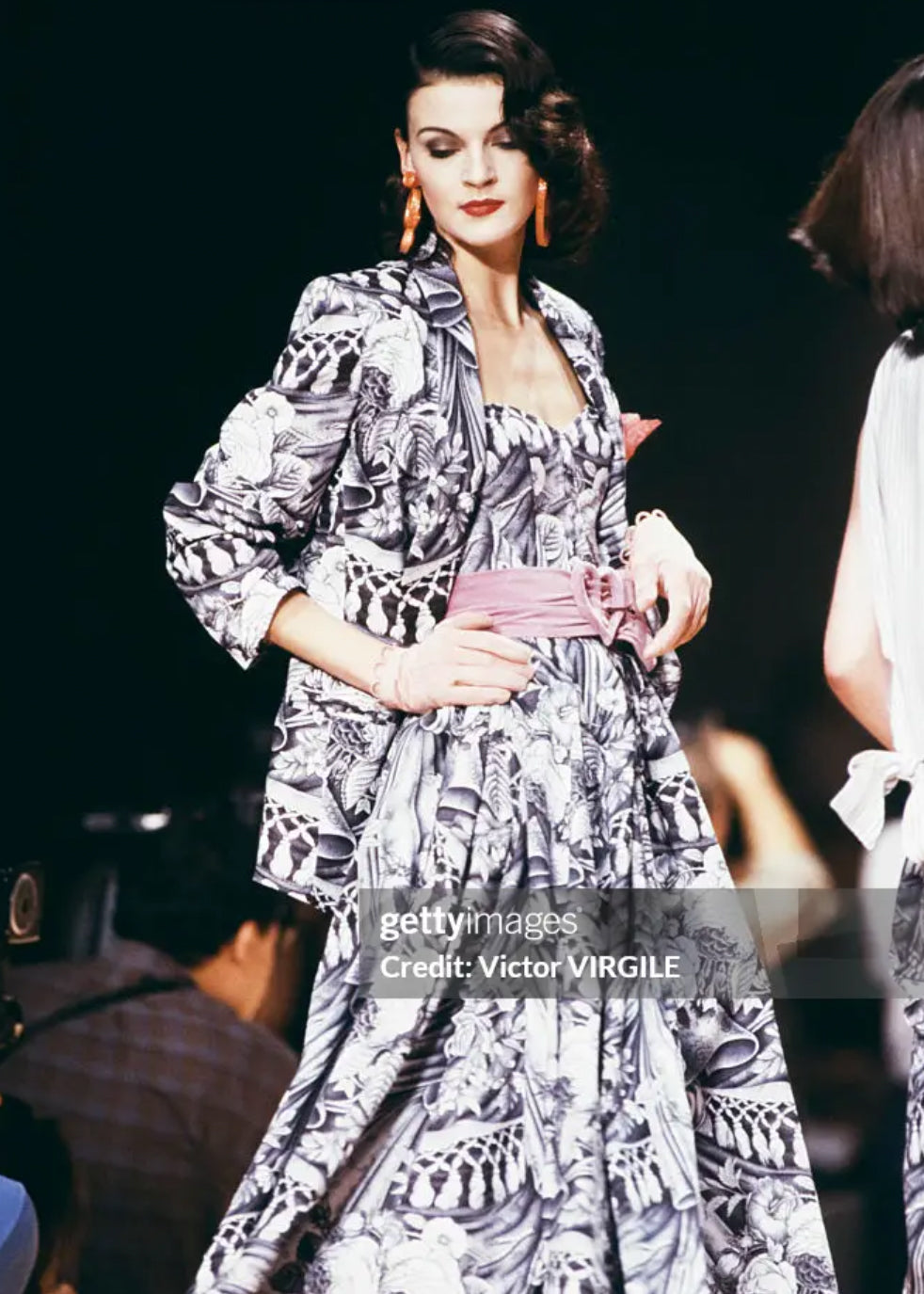 Chantal Thomass Engraving Print Shirt Spring 1989