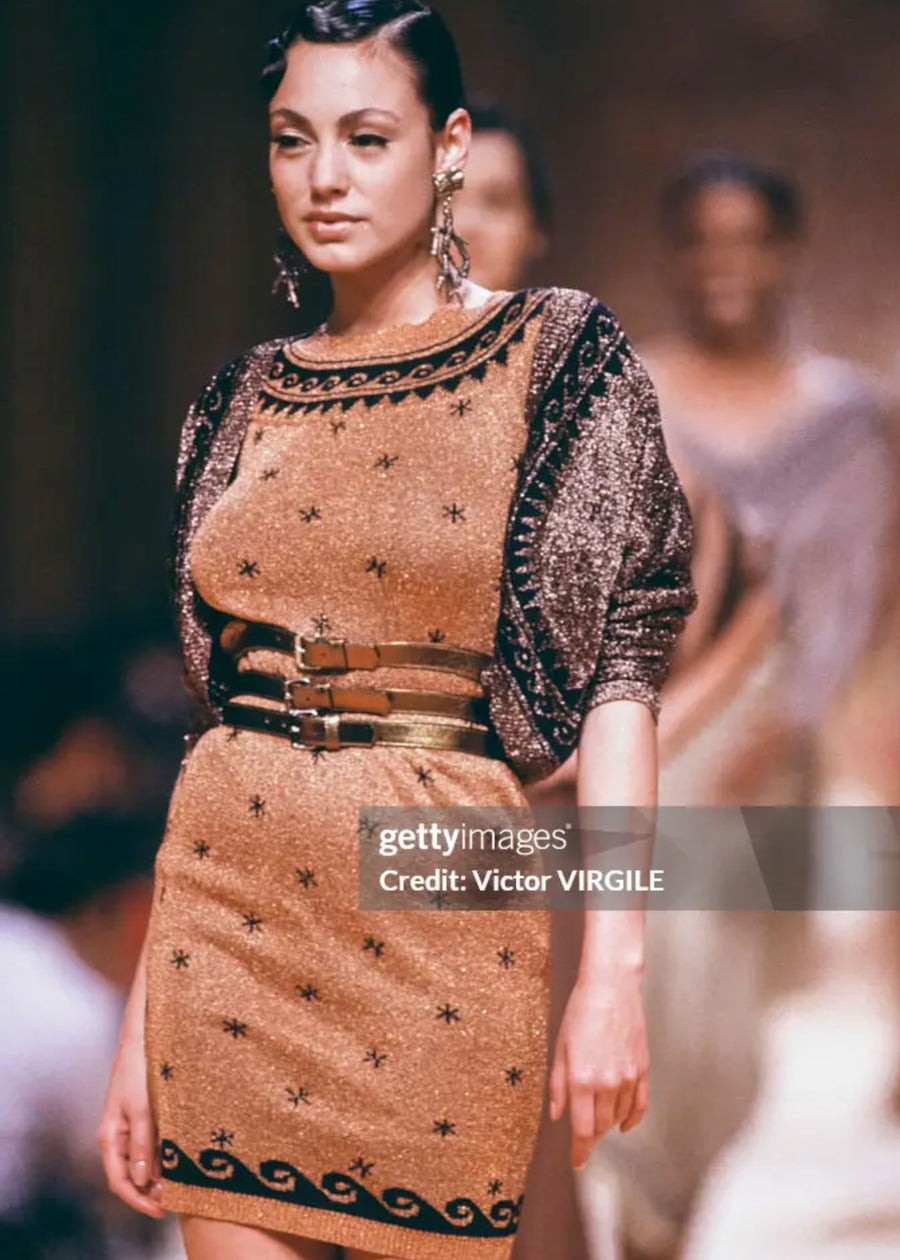 Chantal Thomass Metallic Knit Sweater Spring 1990