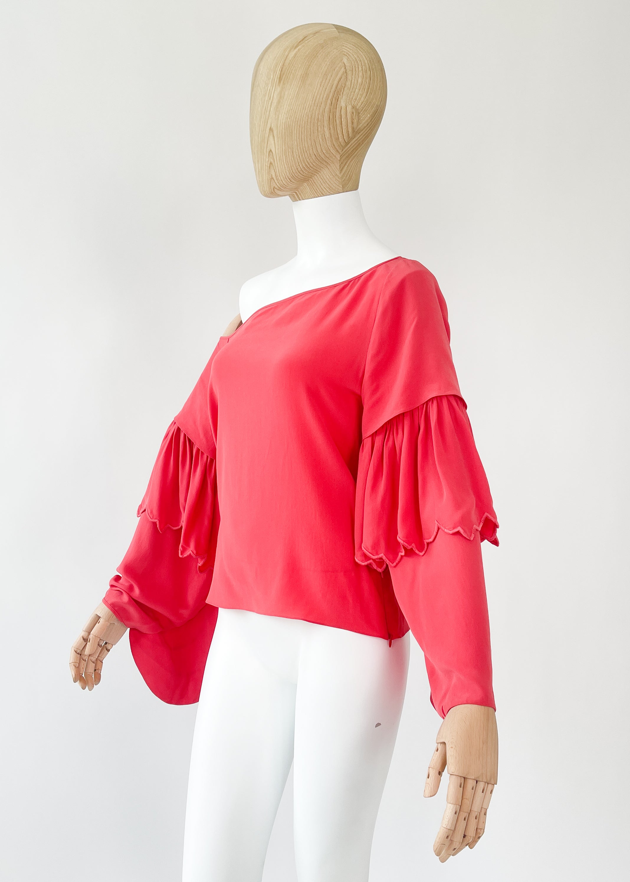 Vintage Chloé Pheobe Philo Silk One Shoulder Top Spring 2002