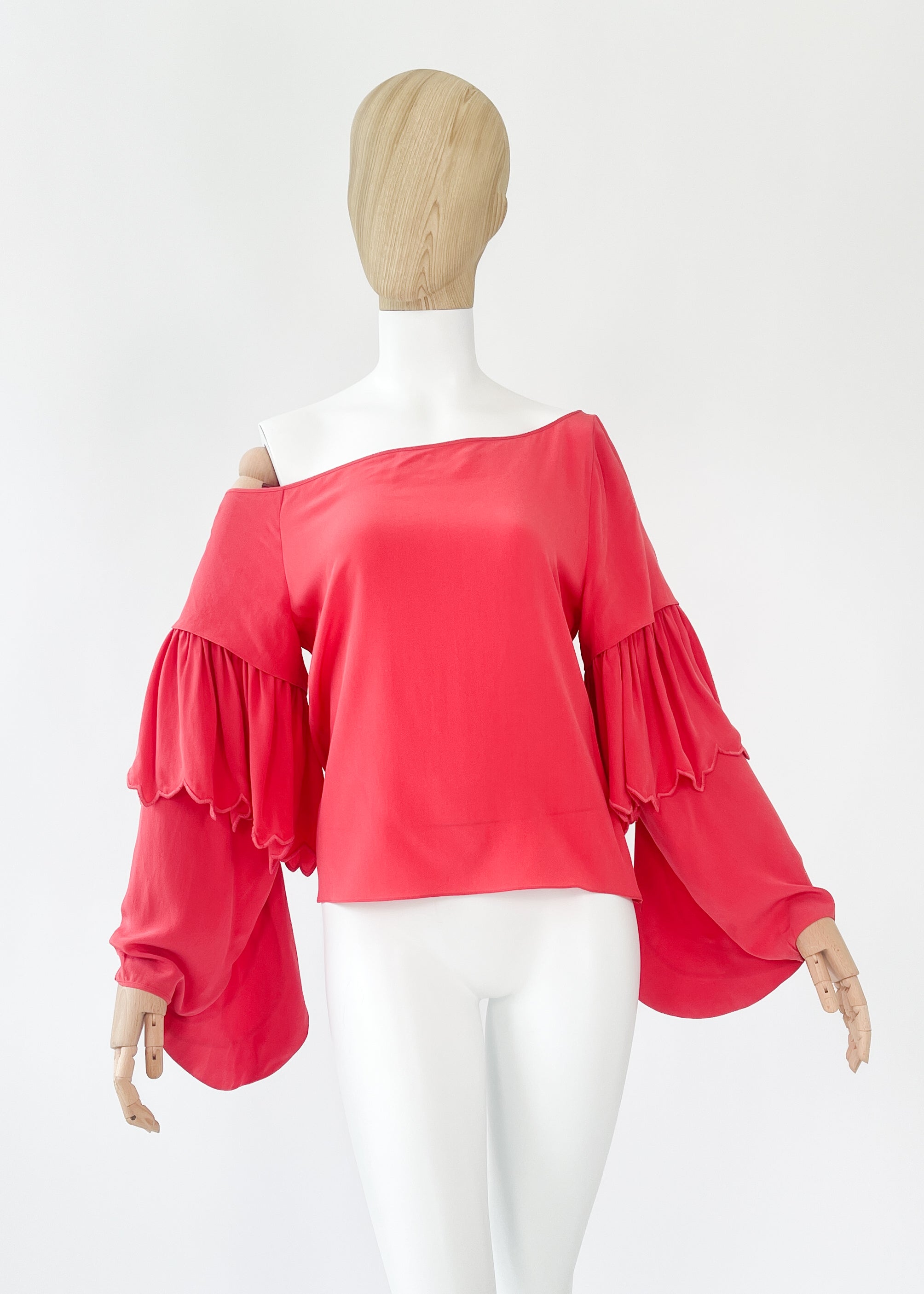 Vintage Chloé Pheobe Philo Silk One Shoulder Top Spring 2002