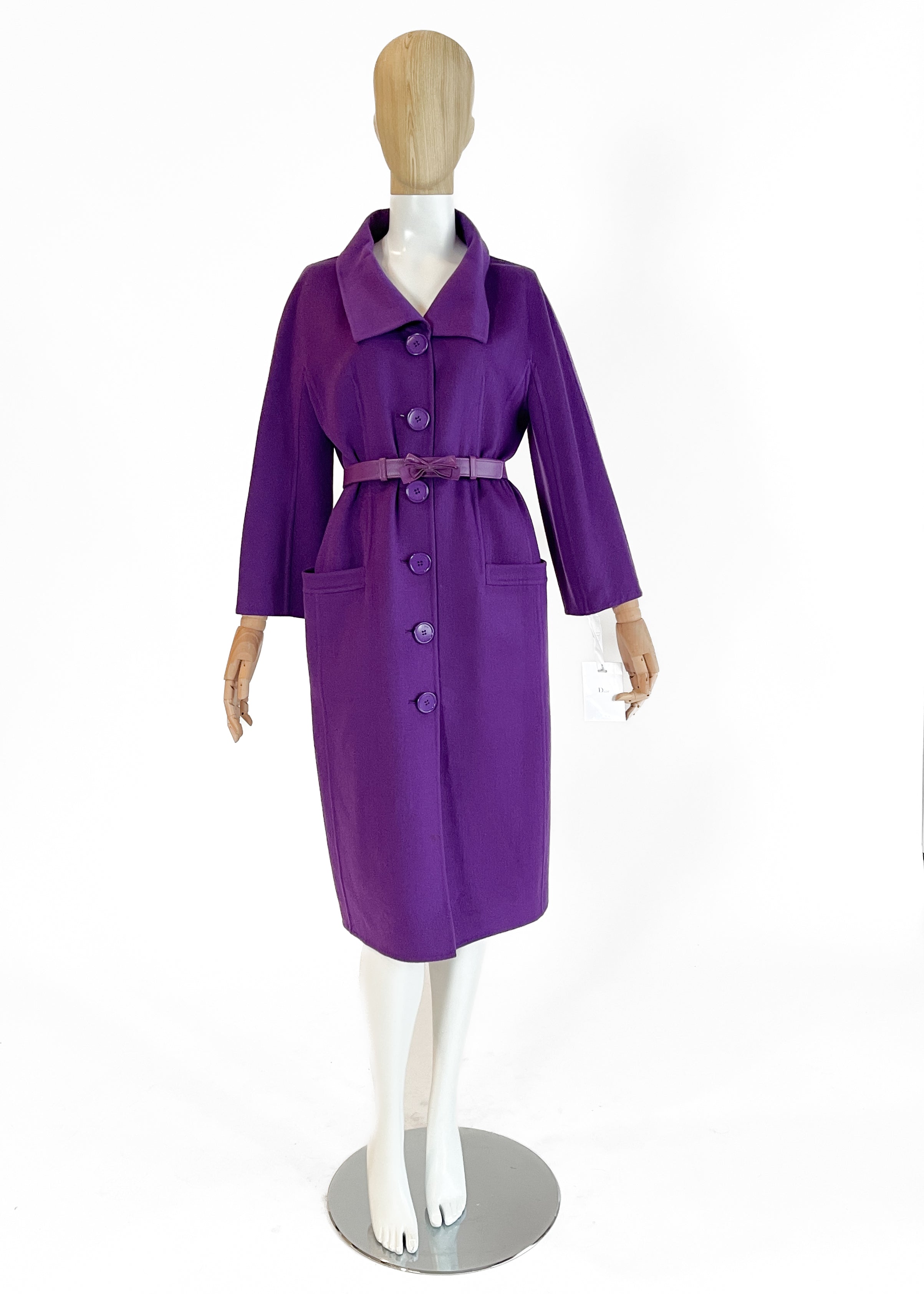 Christian Dior Violet Cashmere Coat