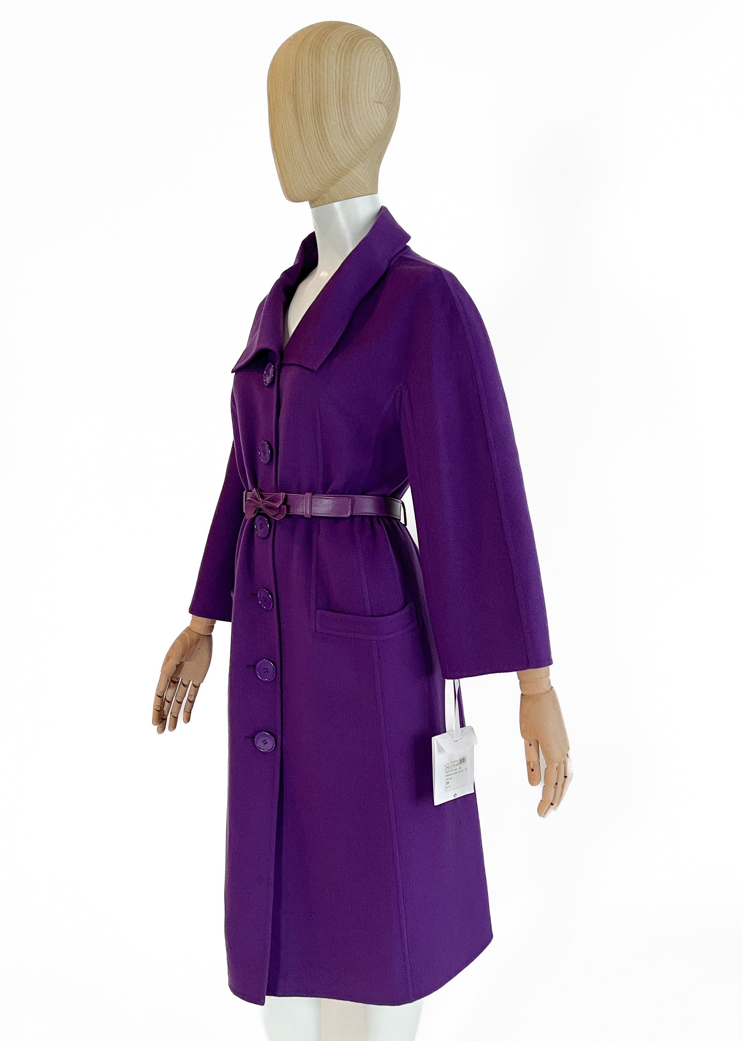 Christian Dior Violet Cashmere Coat