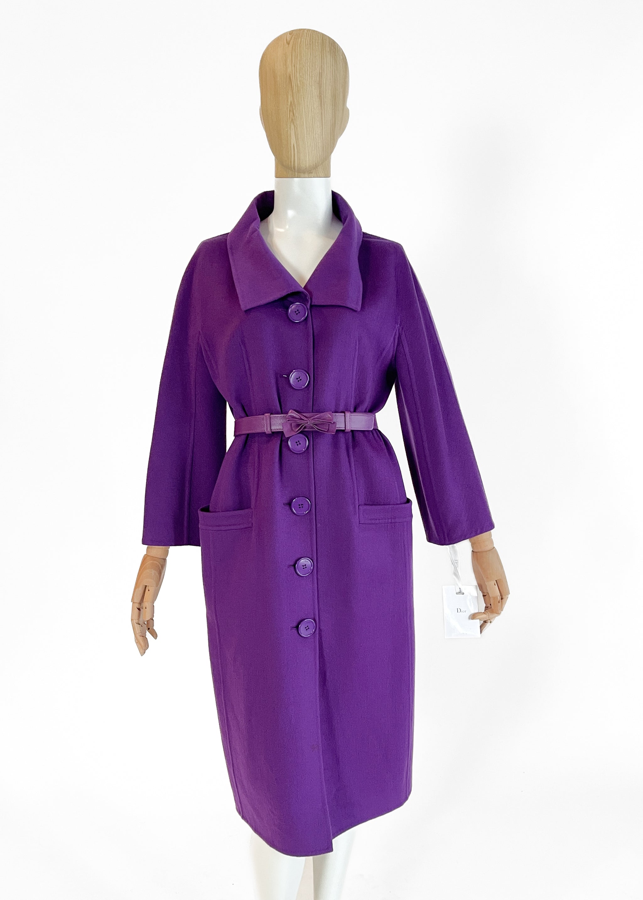 Christian Dior Violet Cashmere Coat