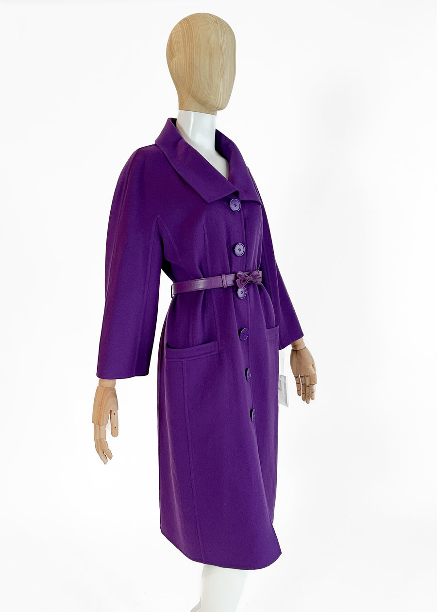 Christian Dior Violet Cashmere Coat