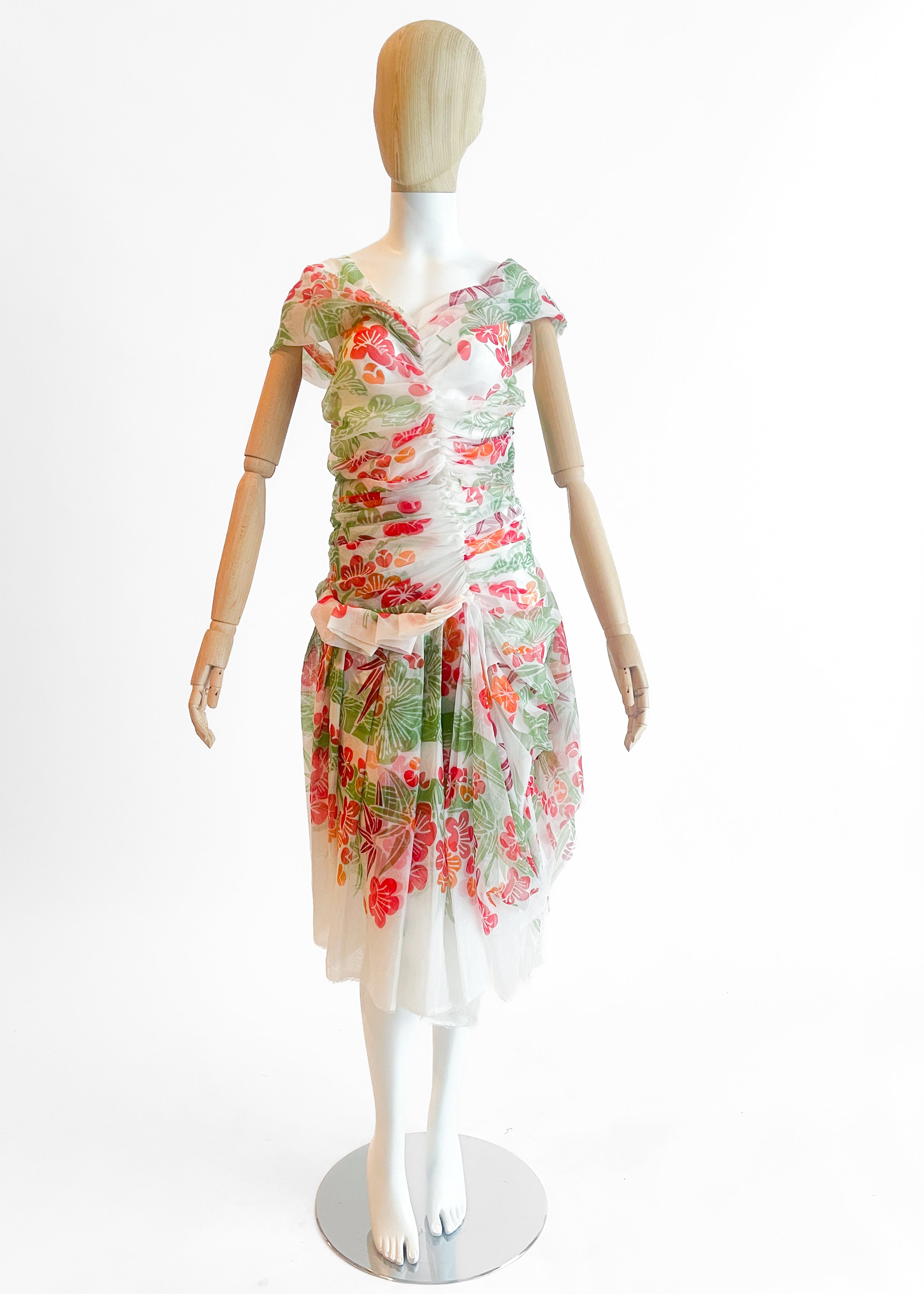 Comme des Garçons Floral Chiffon Dress — Spring 2006, Museum