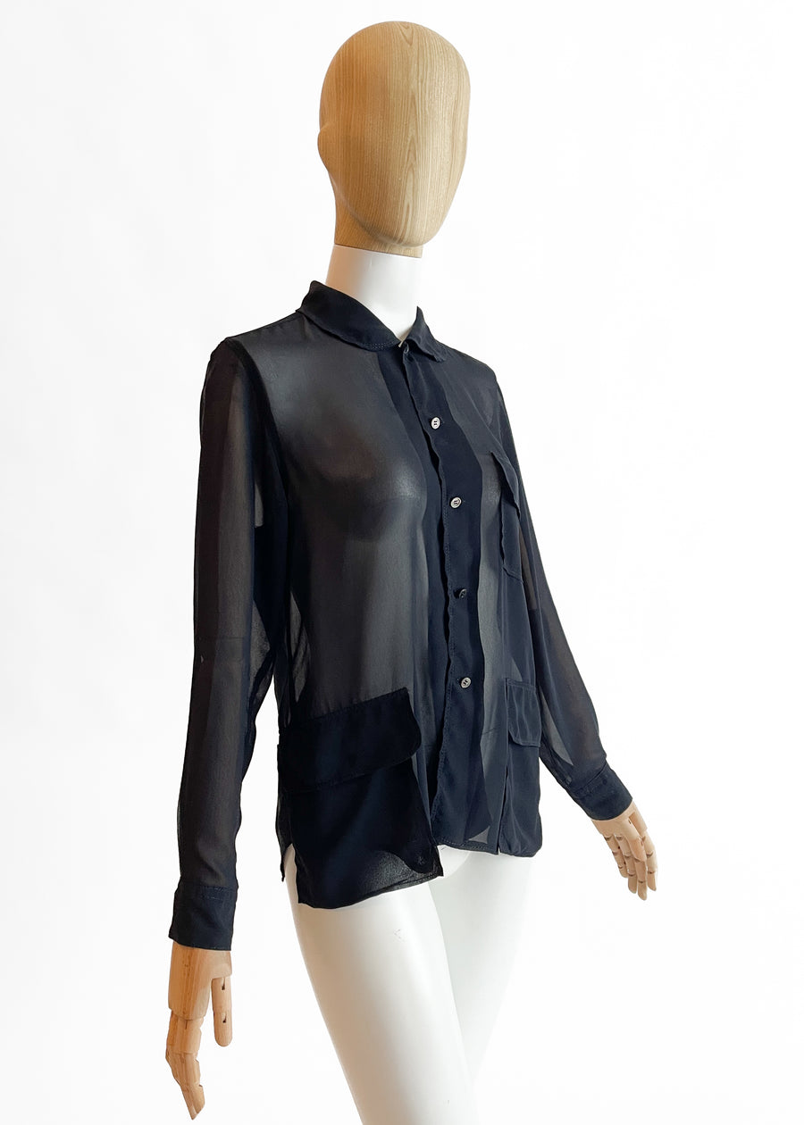 Comme des Garçons Sheer Black Shirt