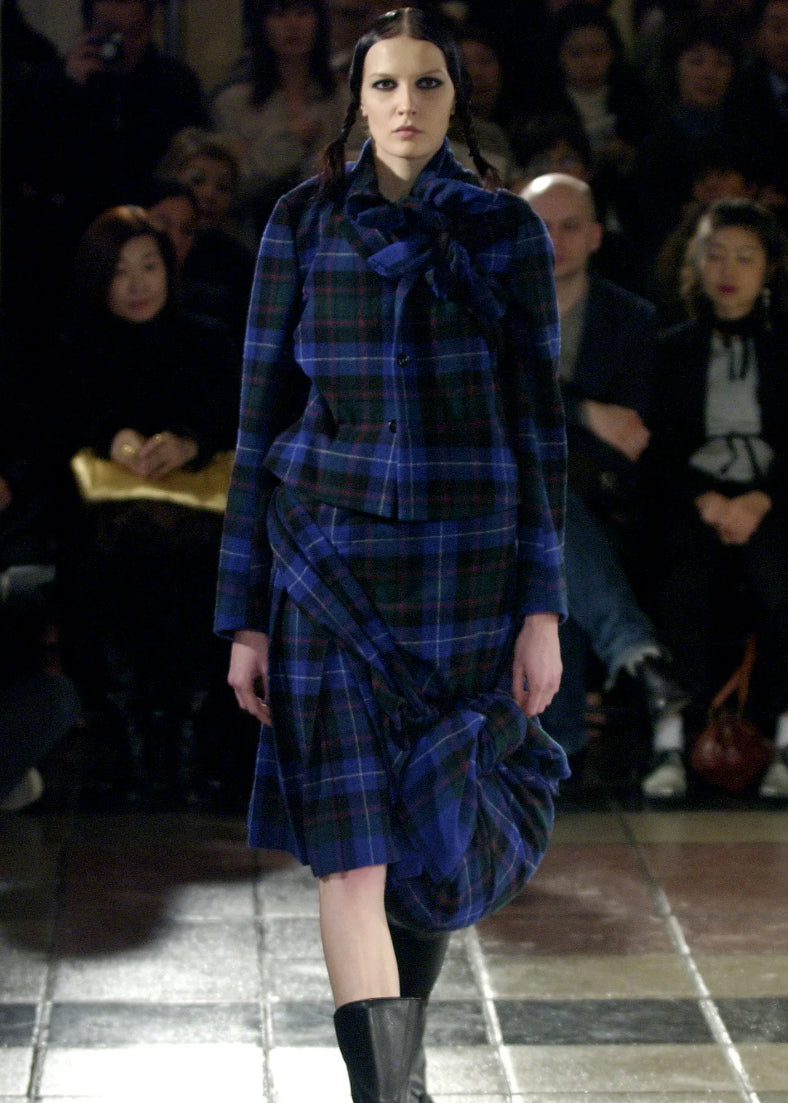 Comme des Garçons Wool Plaid Skirt — Fall 2003 Runway, Original Tags