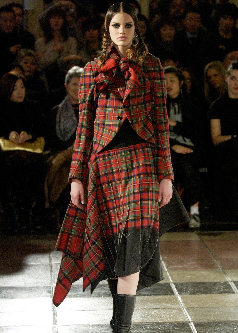 Comme des Garçons Wool Plaid Skirt — Fall 2003 Runway, Original Tags