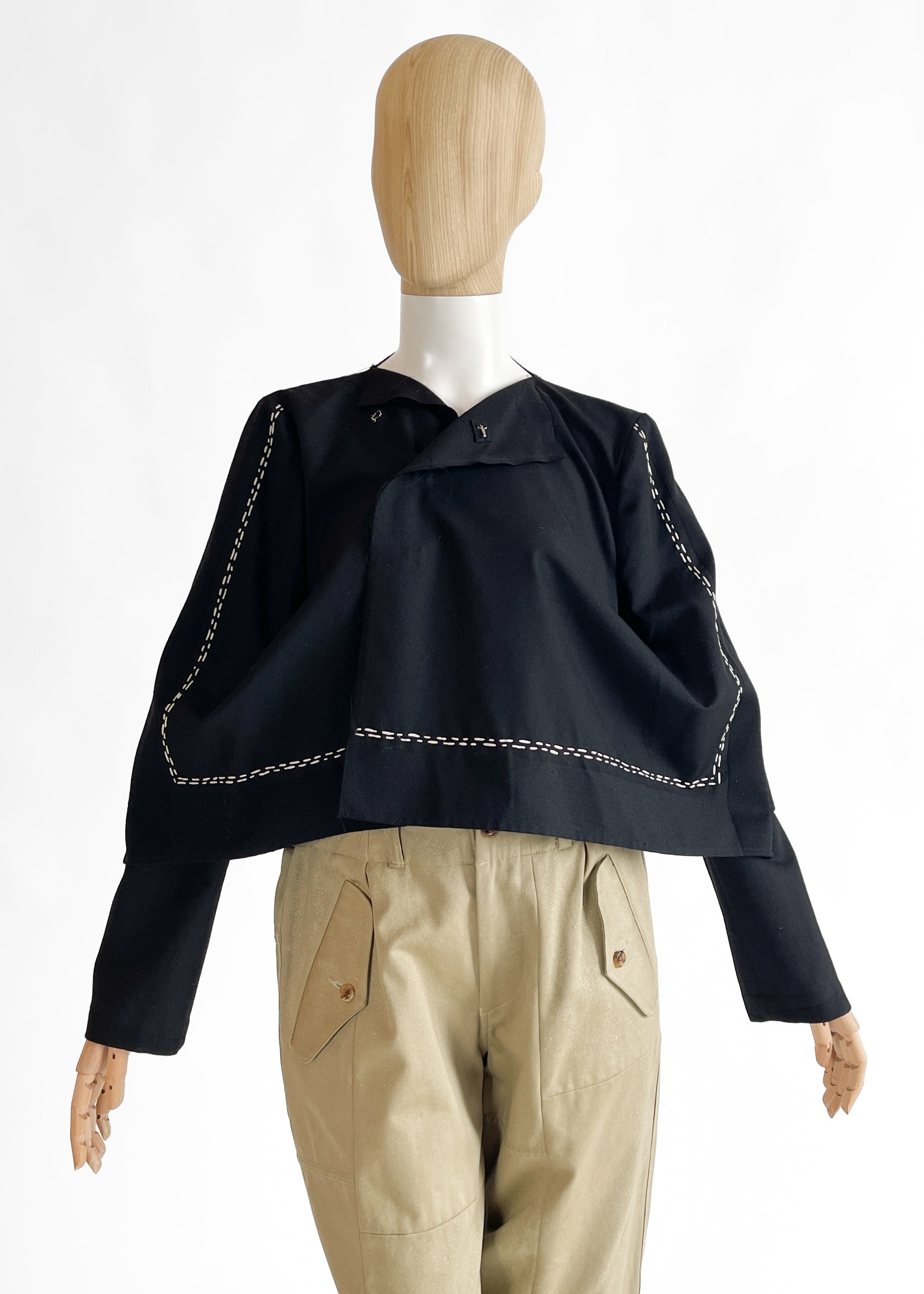 Comme des Garçons Fall 2003 Runway Ensemble — Cape Top & Riding Pants