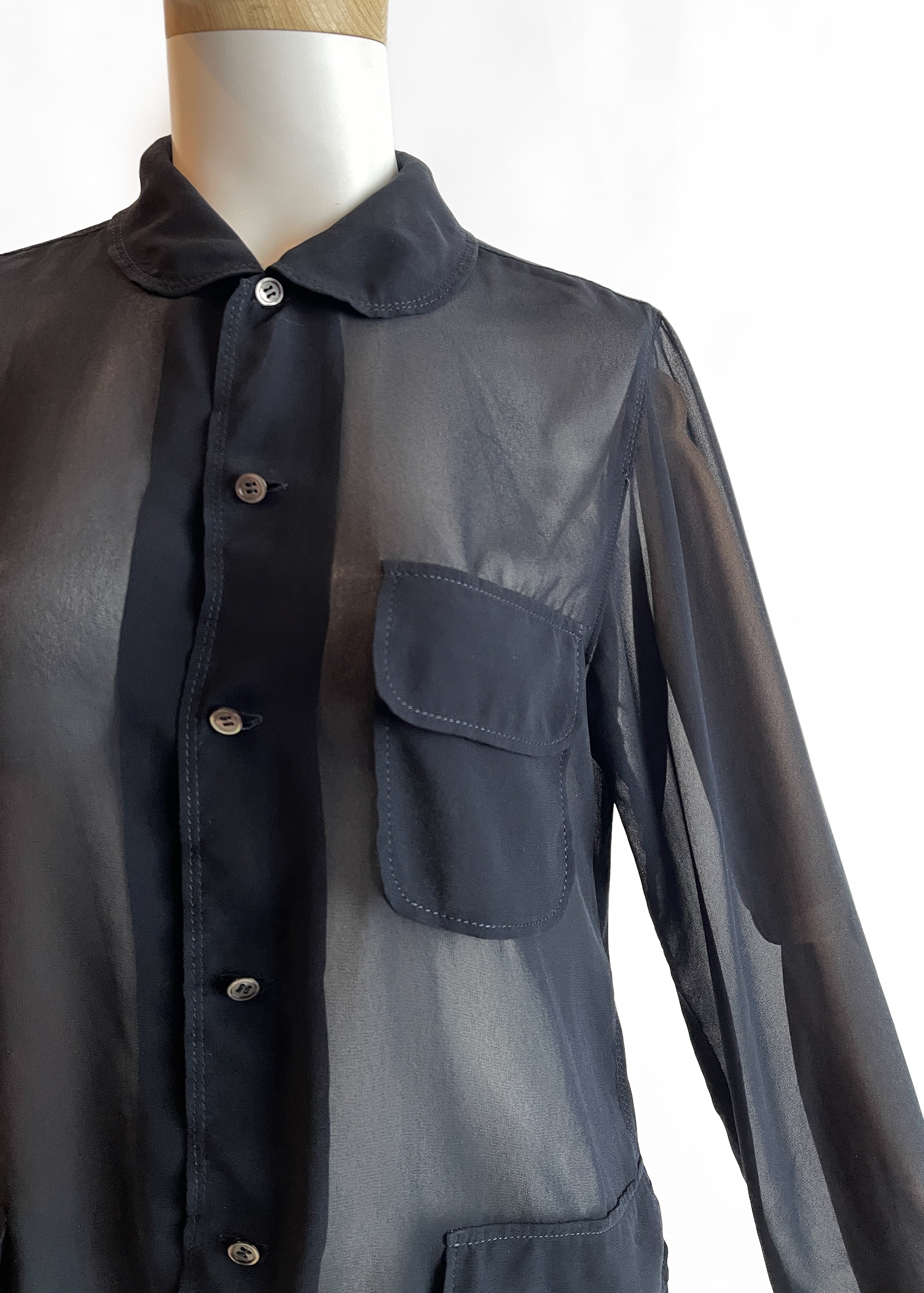 Comme des Garçons Sheer Black Shirt