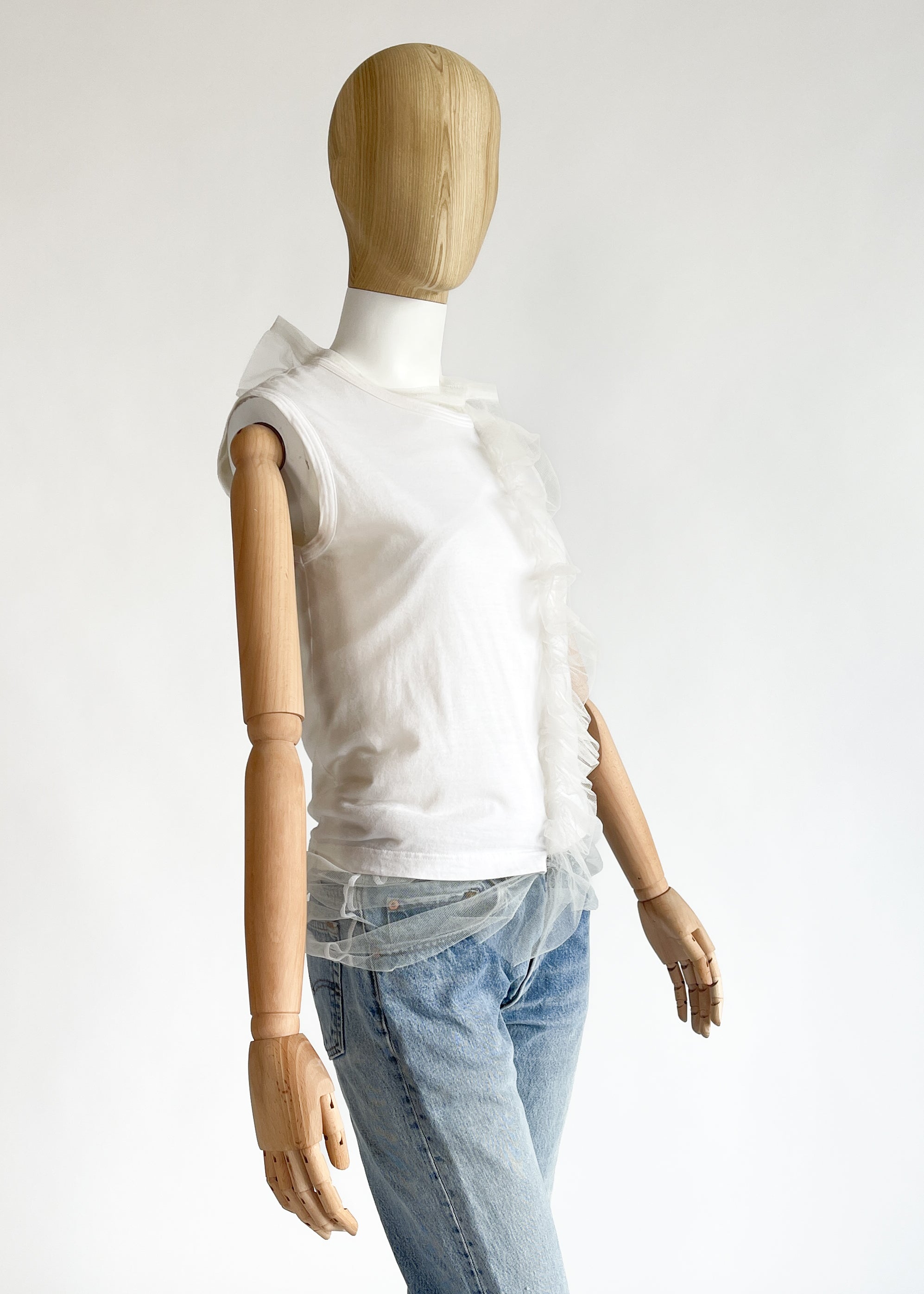 Comme des Garçons Tulle T-Shirt Top — Spring 2007, Made in Japan