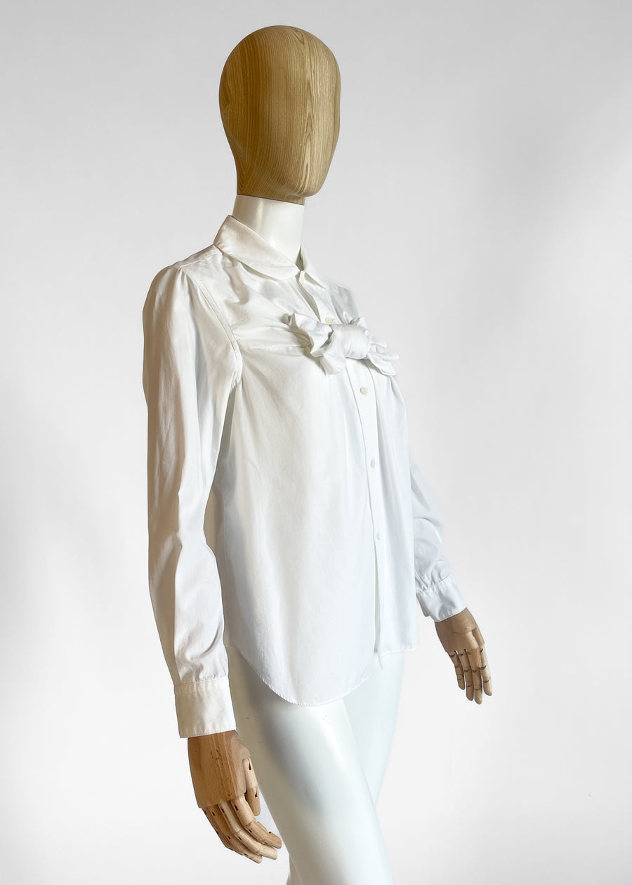 Comme des Garçons White Bow Shirt