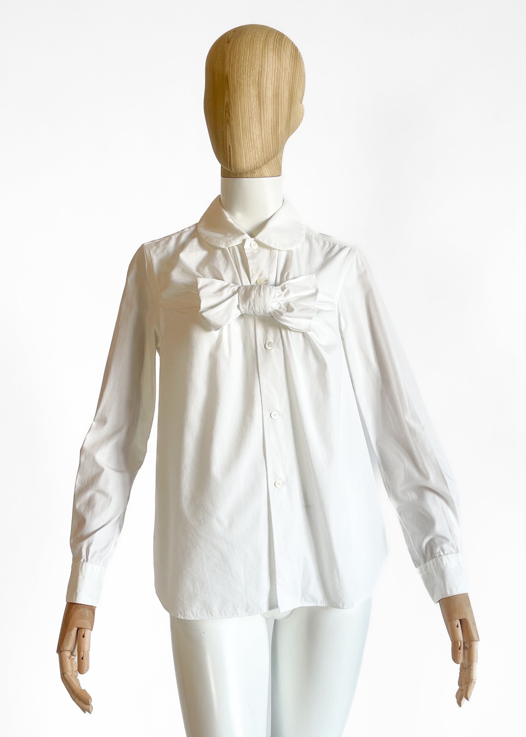 Comme des Garçons White Bow Shirt