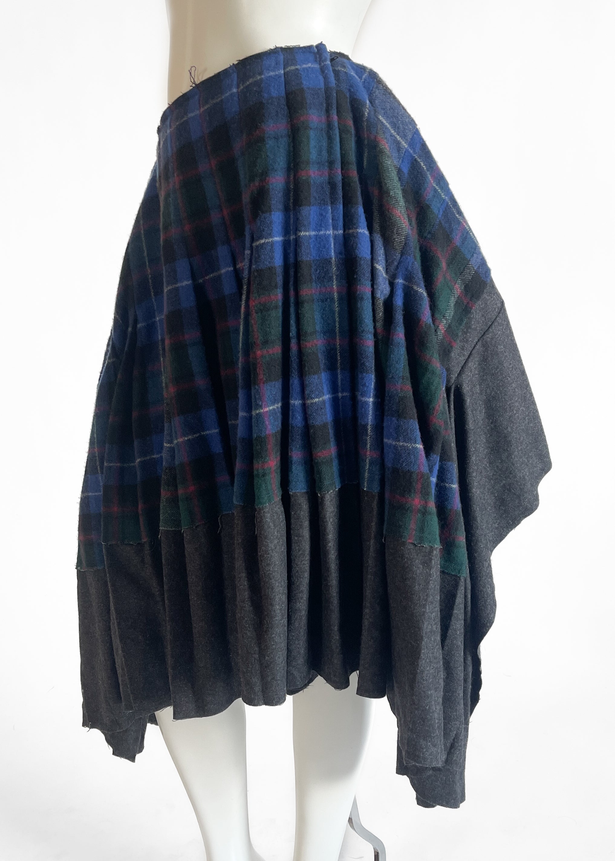 Vintage Comme des Garçons Wool Plaid Skirt Fall 2003