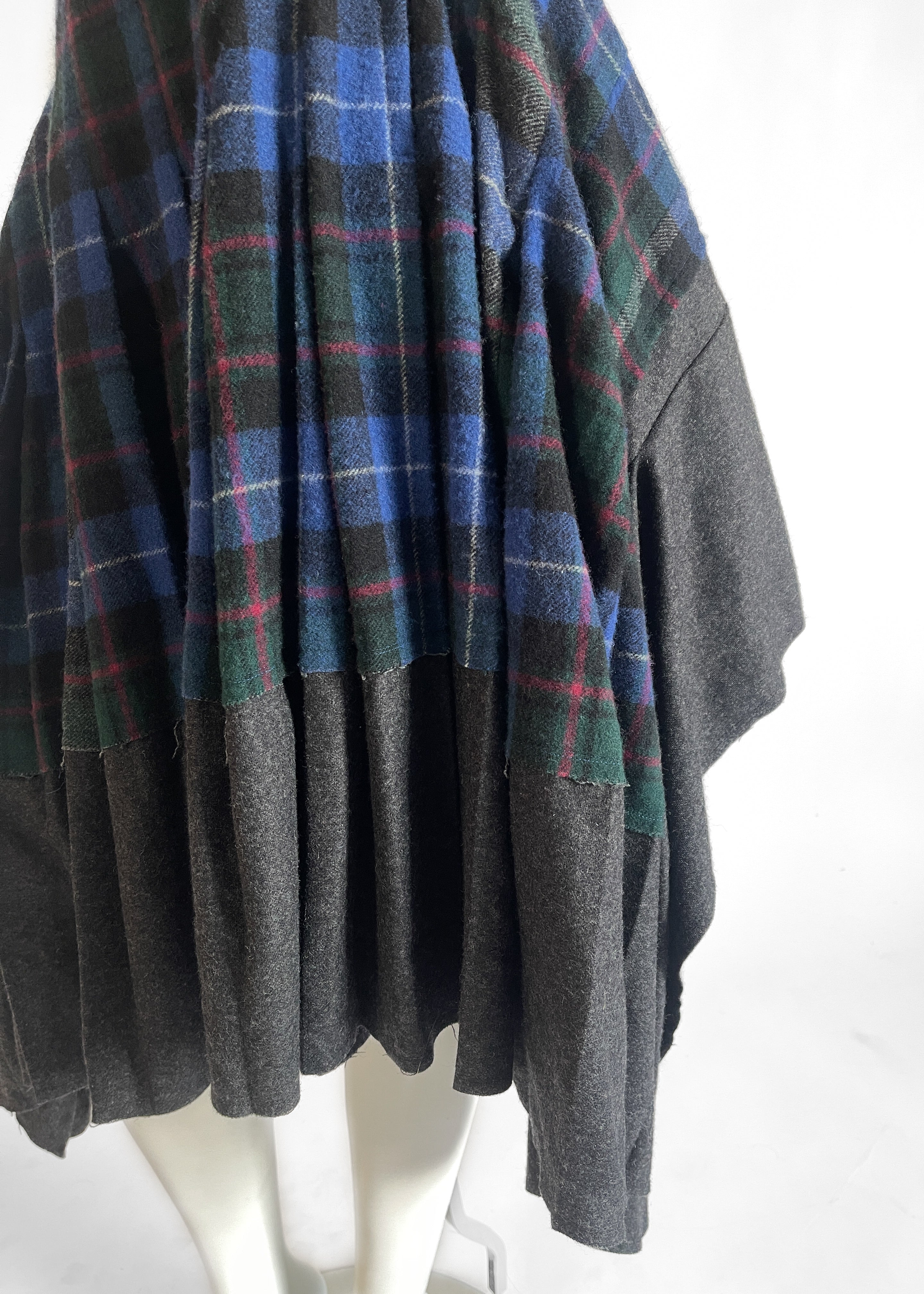 Vintage Comme des Garçons Wool Plaid Skirt Fall 2003