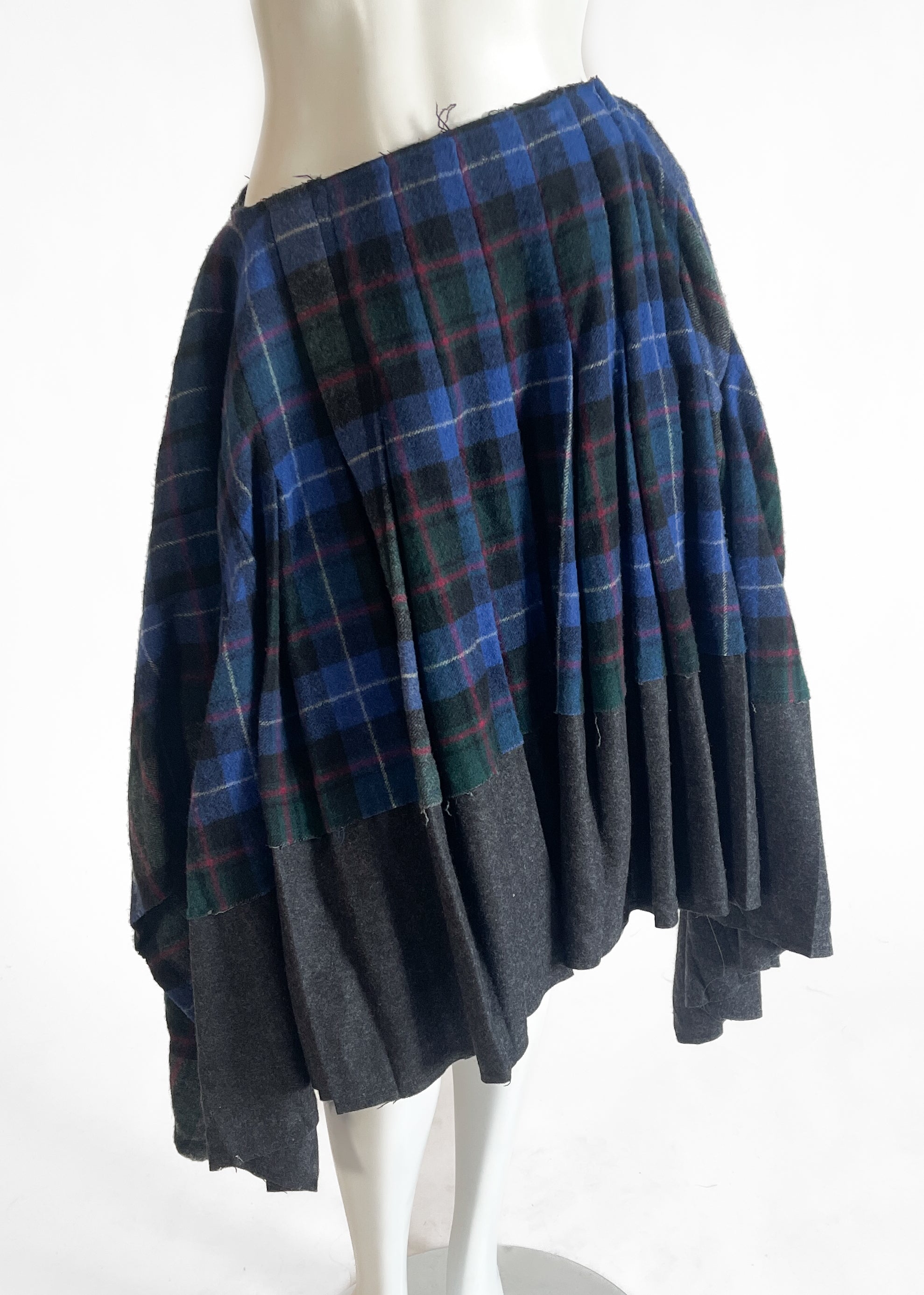 Vintage Comme des Garçons Wool Plaid Skirt Fall 2003