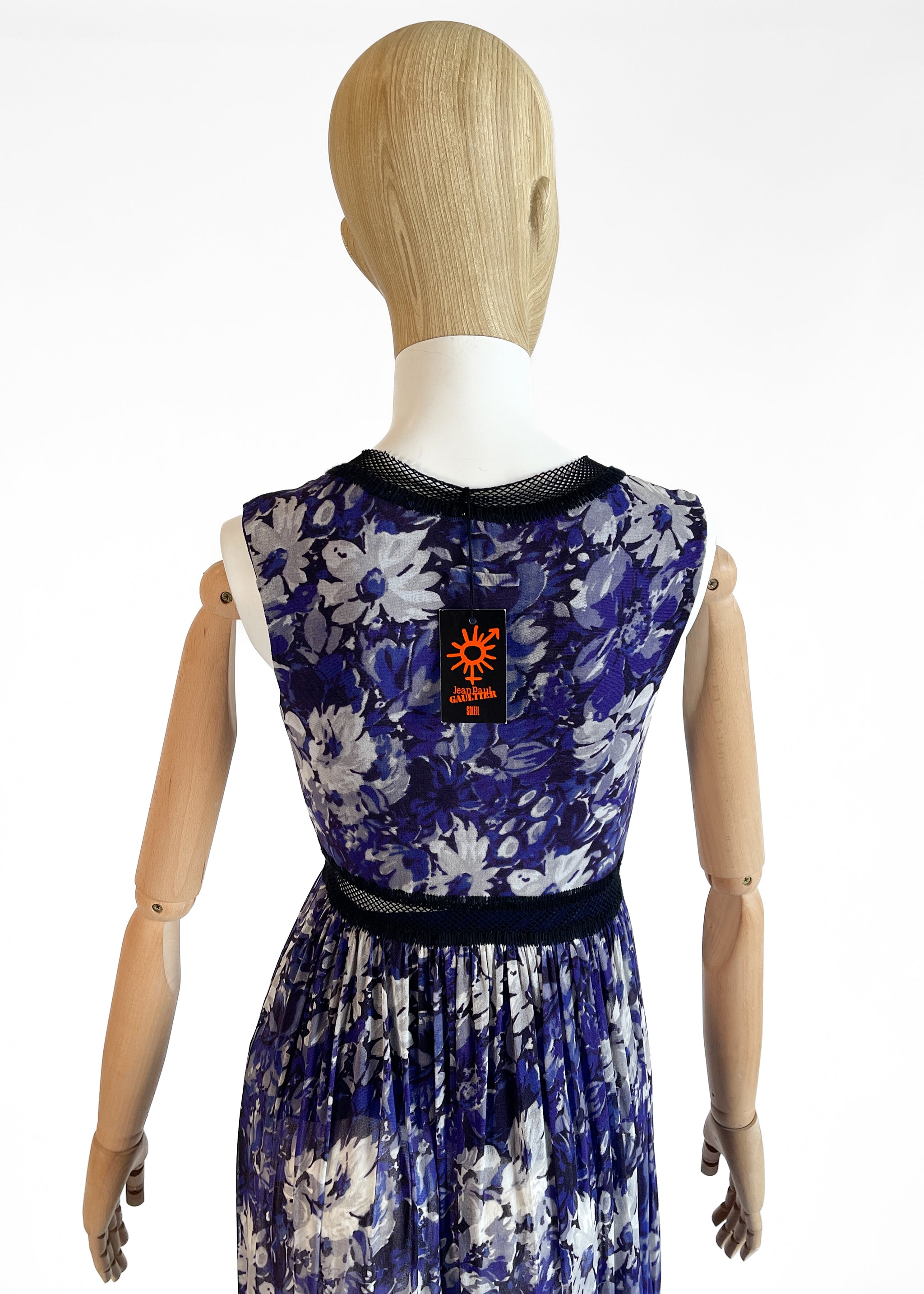 Jean Paul Gaultier Purple Floral Mesh Dress - Raleigh Vintage Jean Paul Gaultier Purple Floral Mesh Dress - Raleigh Vintage