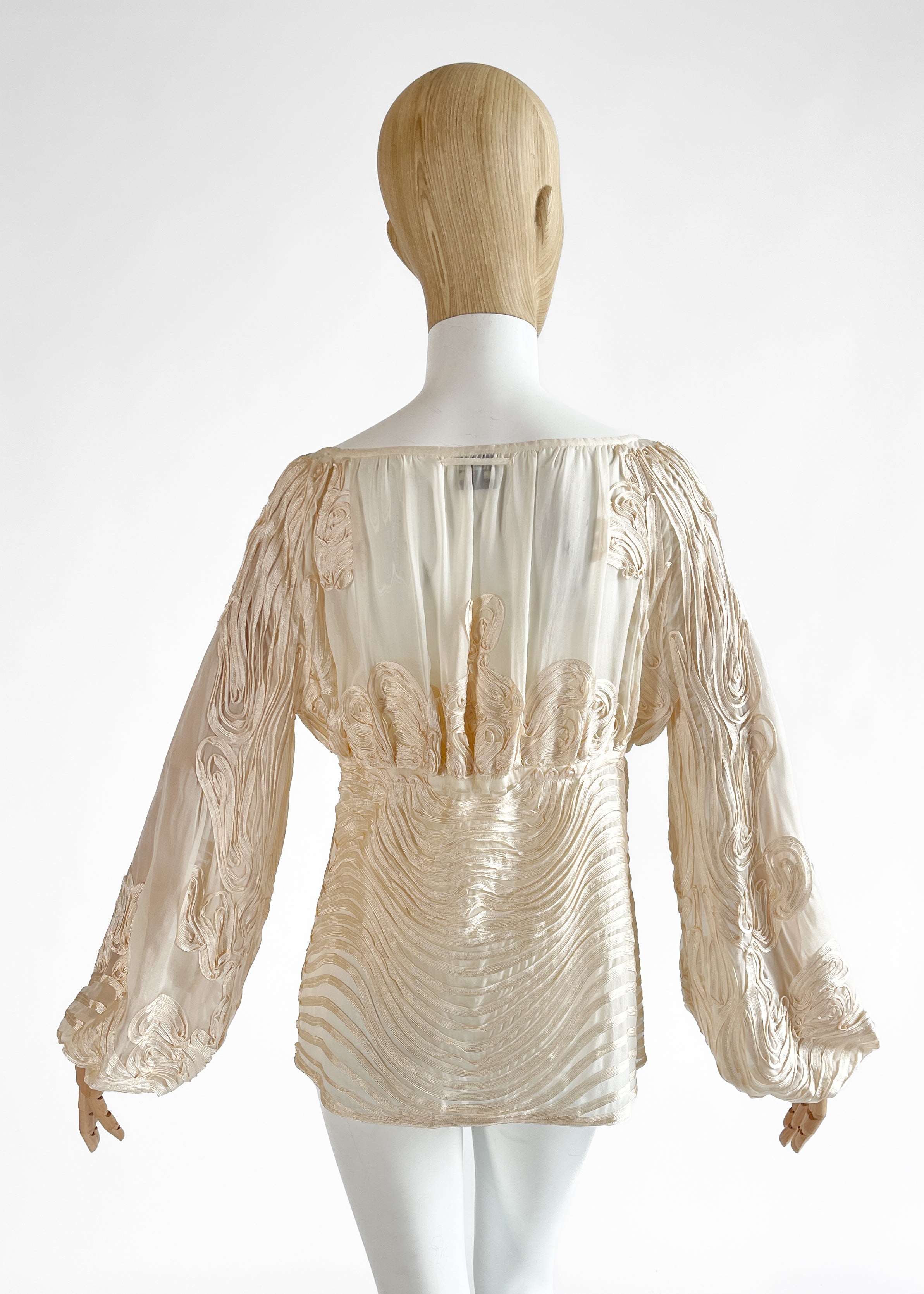 Jean Paul Gaultier Silk Soutache Blouse