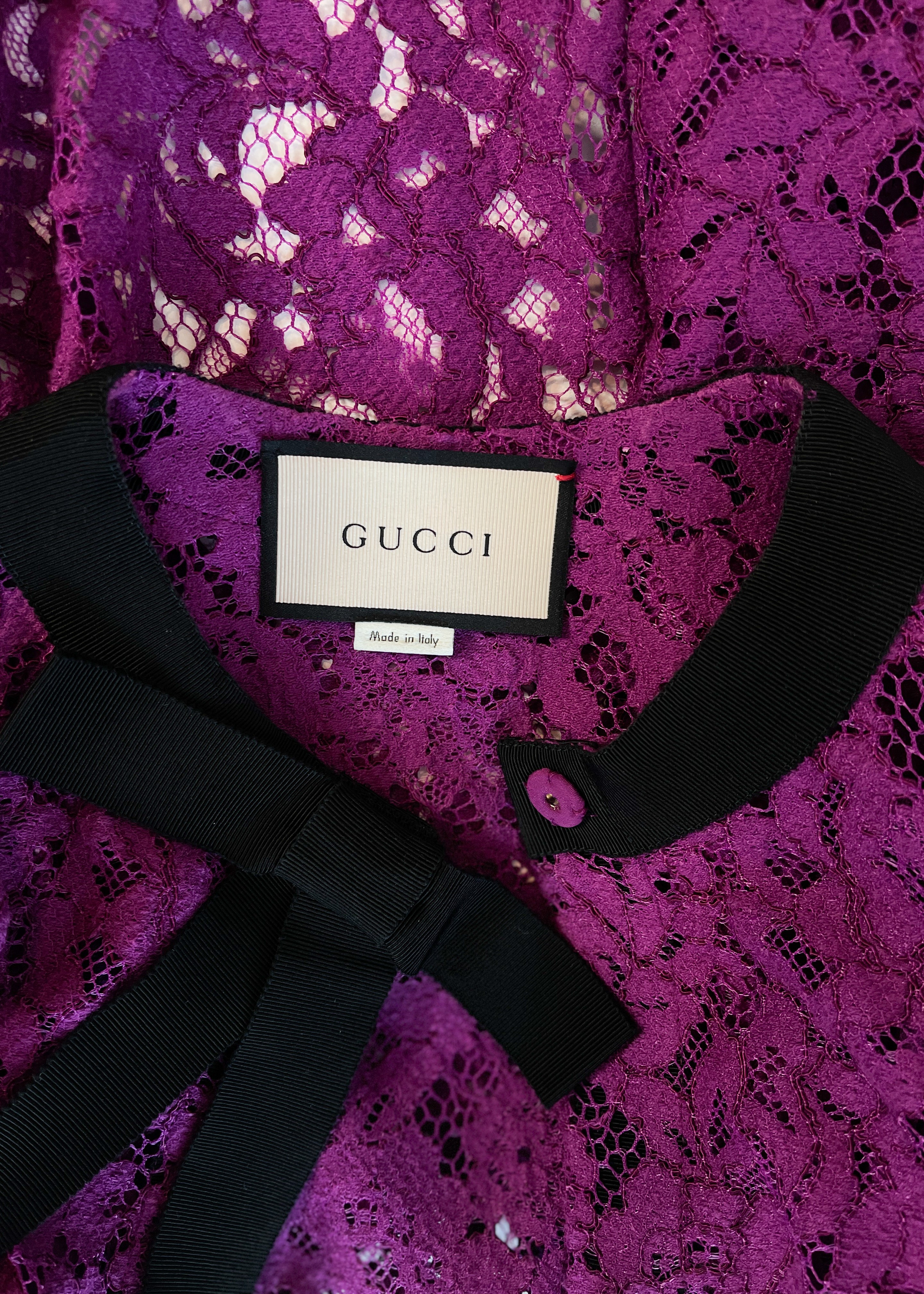 Gucci Lace and Ruffle Shirt Alessandro Michele