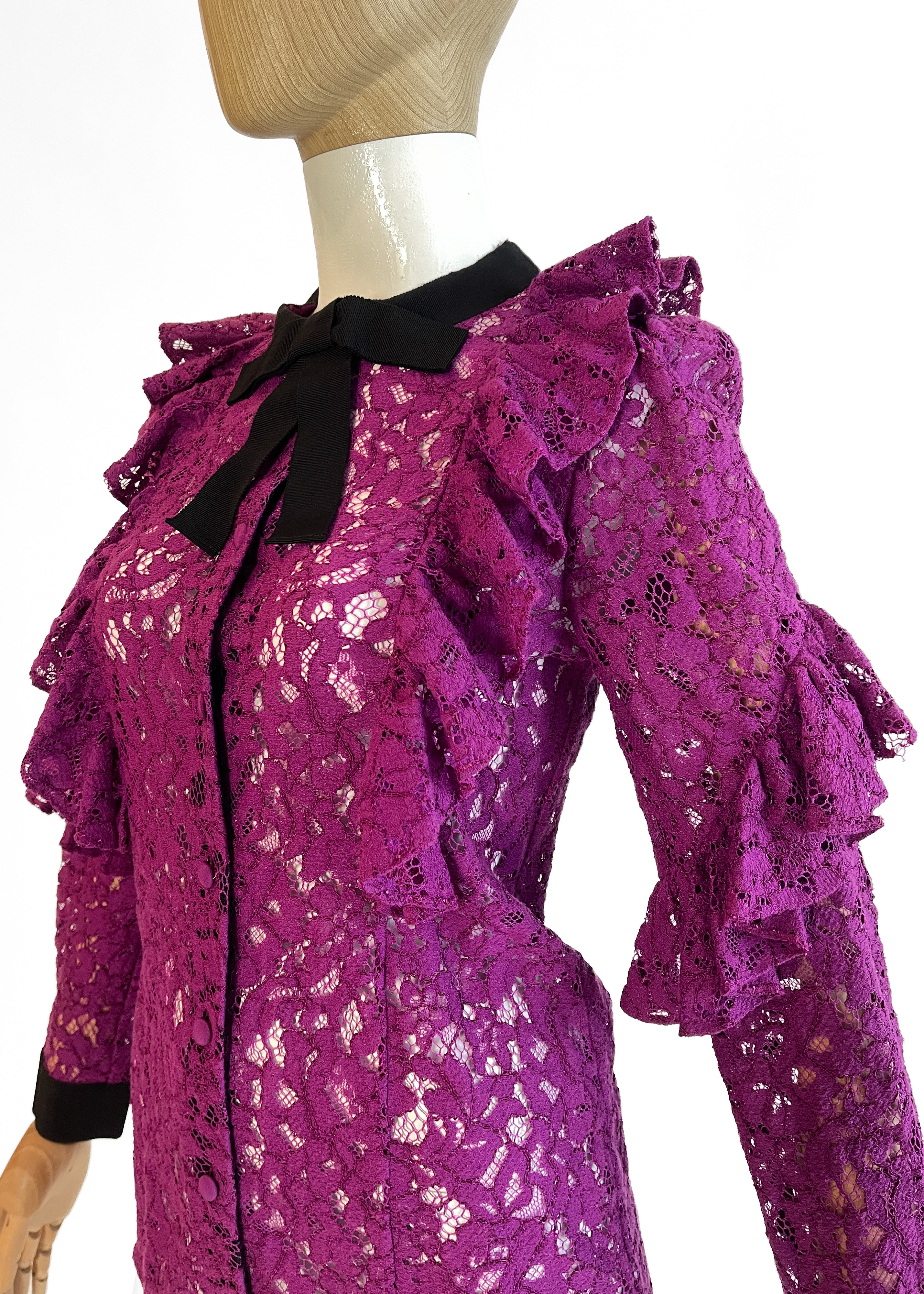Gucci Lace and Ruffle Shirt Alessandro Michele