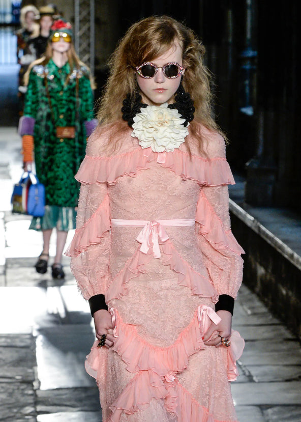 Gucci Lace and Ruffle Shirt Alessandro Michele