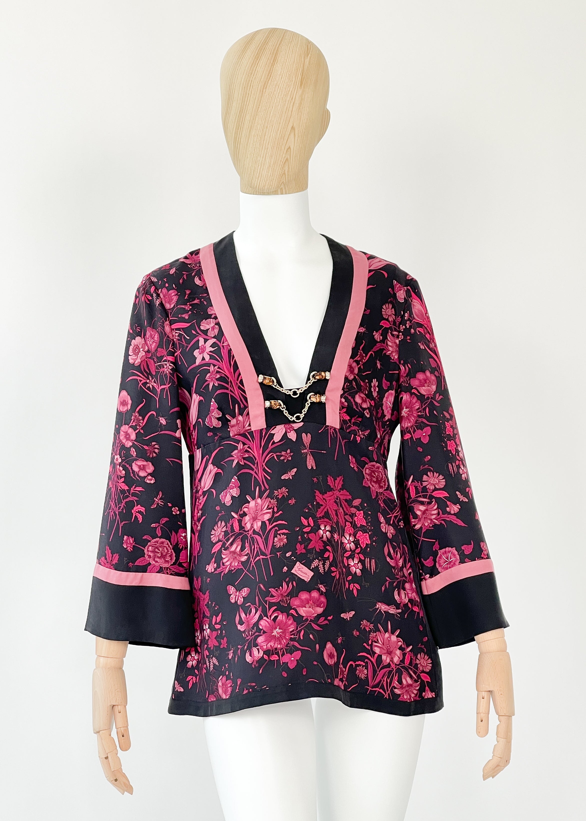 Gucci Silk Flora Tunic Shirt 2007