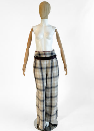 Hermès Plaid Linen Pants Spring 2018