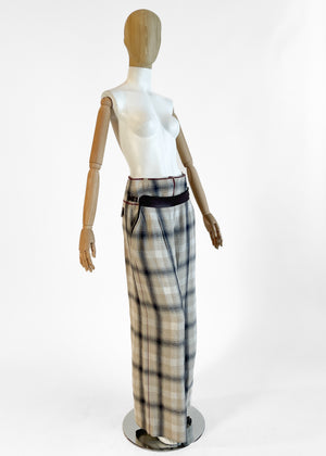 Hermès Plaid Linen Pants Spring 2018
