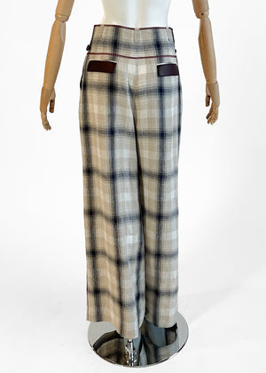 Hermès Plaid Linen Pants Spring 2018