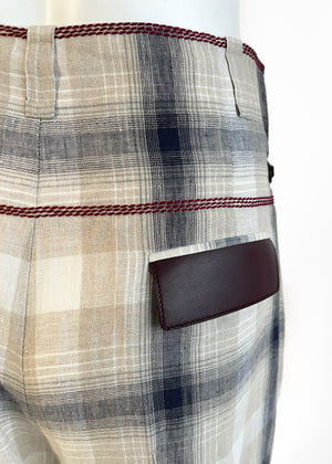 Hermès Plaid Linen Pants Spring 2018