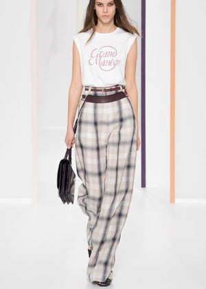 Hermès Plaid Linen Pants Spring 2018