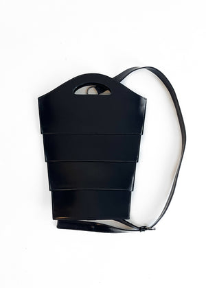 Issey Miyake Collapsible Leather Sling Bag