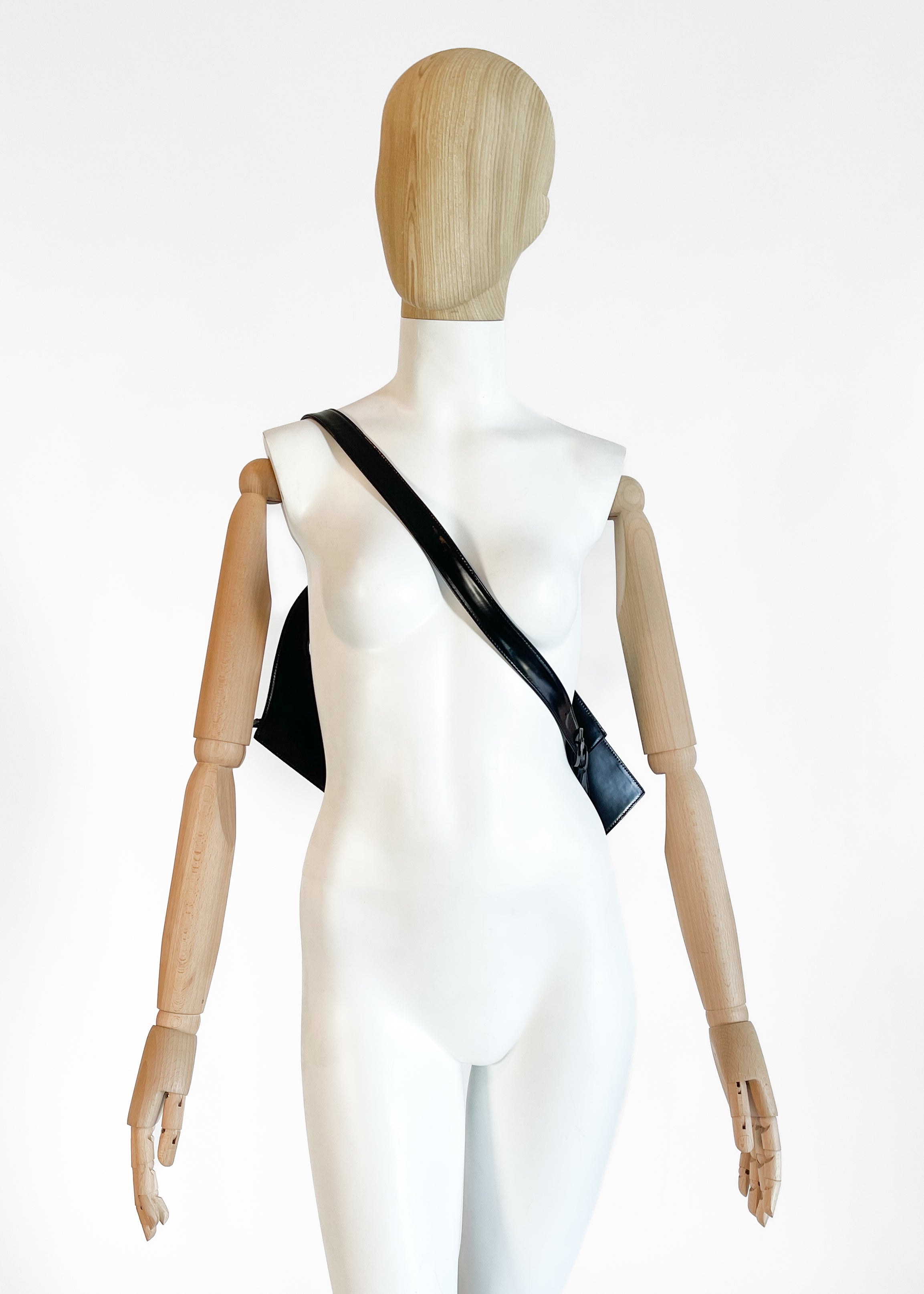 Issey Miyake Collapsible Leather Sling Bag