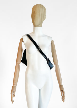 Issey Miyake Collapsible Leather Sling Bag